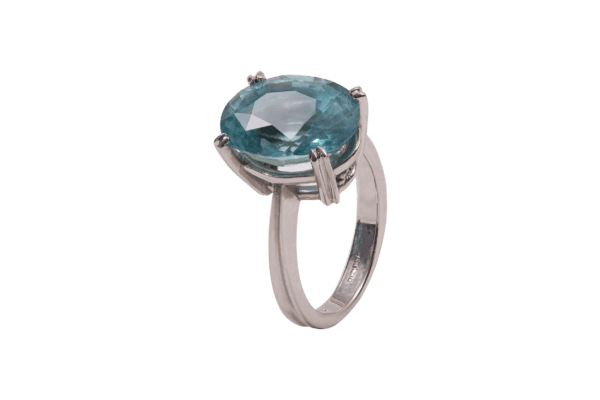 Aquamarine & Platinum Ring - Image 4