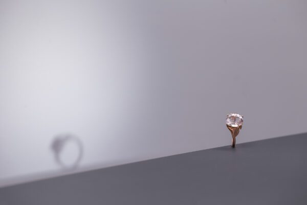 Blush Pink Quartz & 9ct Rose Gold Ring