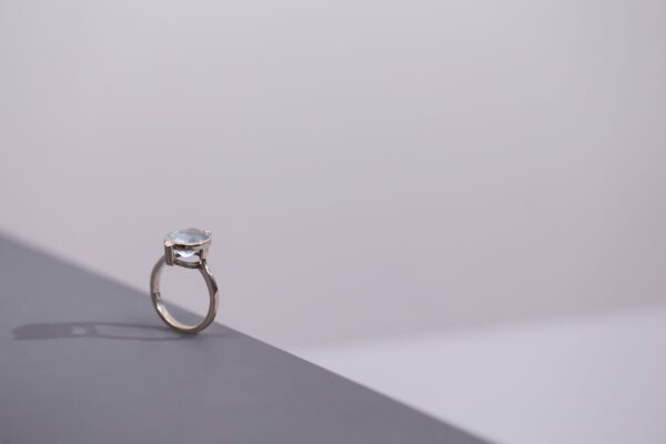 Grey Tourmaline, Diamond & 18ct White Gold Ring - Image 4