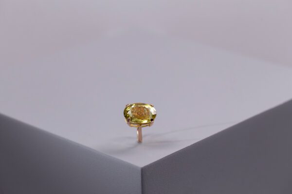 Lemon Quartz & 18ct Rose Gold Ring - Image 3