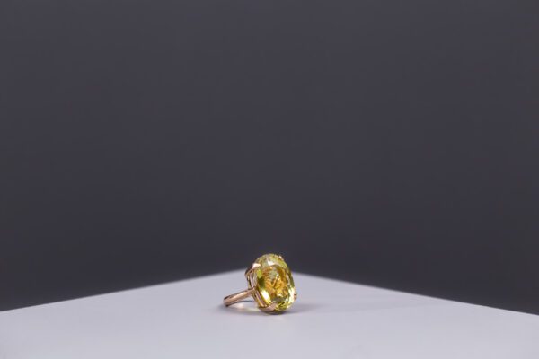 Lemon Quartz & 18ct Rose Gold Ring - Image 5